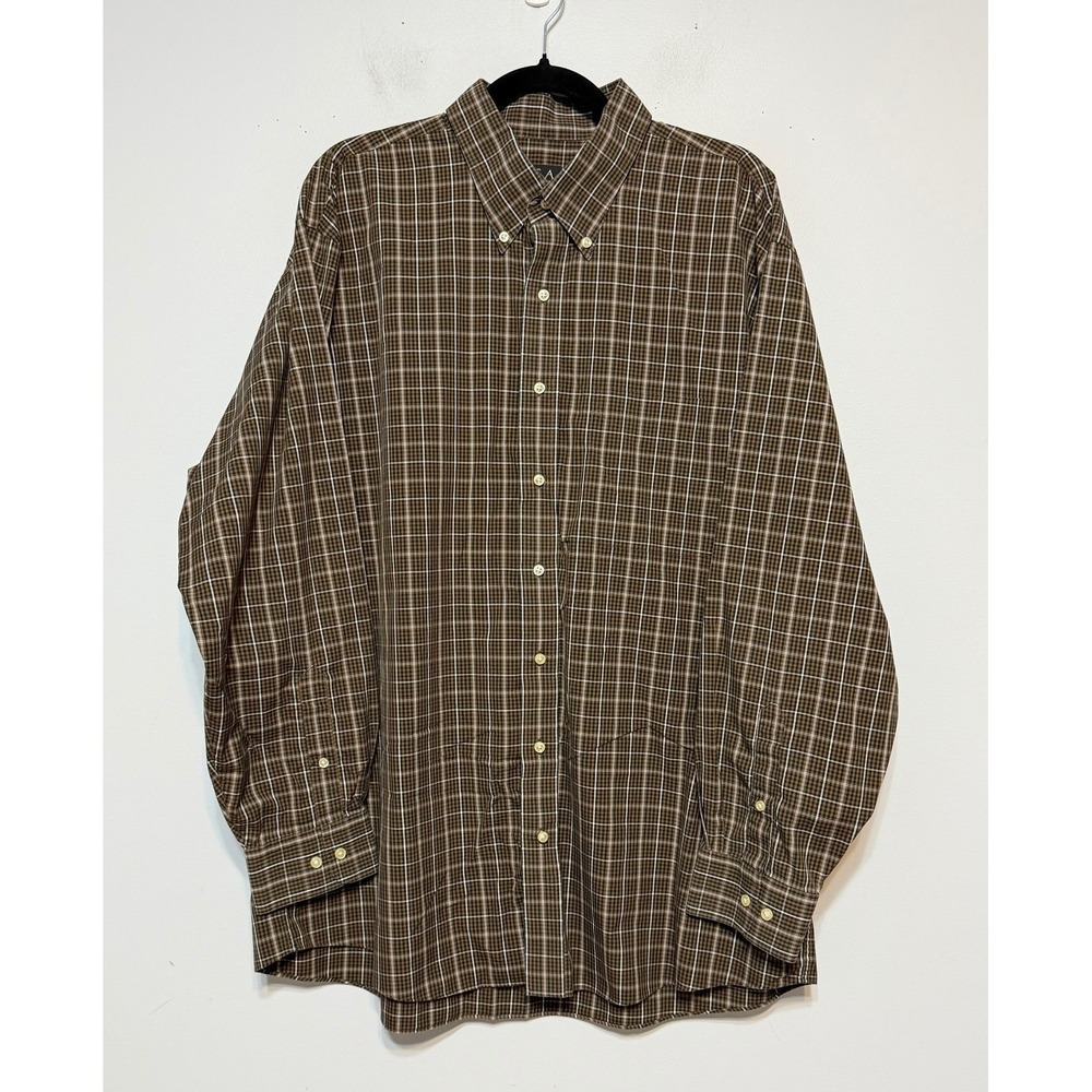 Jos. A. Bank Old Money Button Down Shirt Mens Size XL Dark Academia Preppy Plaid - Picture 3 of 10